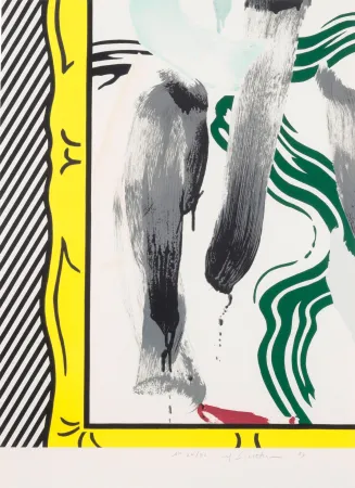 Litografía Lichtenstein - Against apartheid