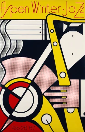 Serigrafía Lichtenstein - Aspen winter jazz, 1967