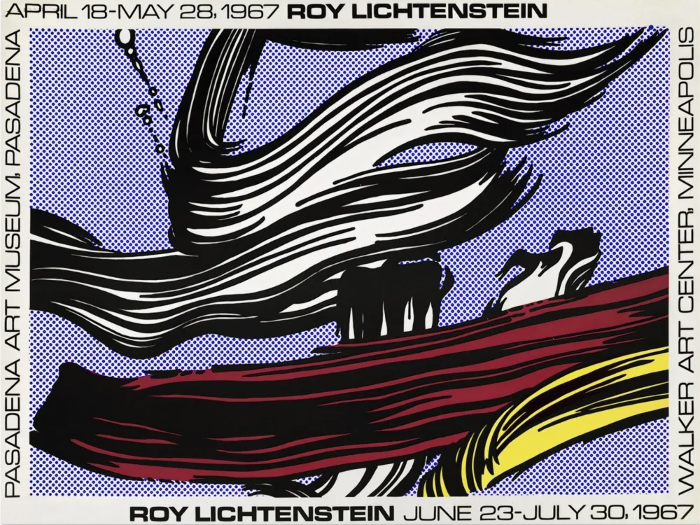 Serigrafía Lichtenstein - Brushstroke Pasadena