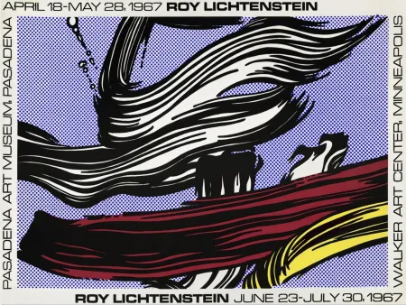 Serigrafía Lichtenstein - Brushstroke Pasadena