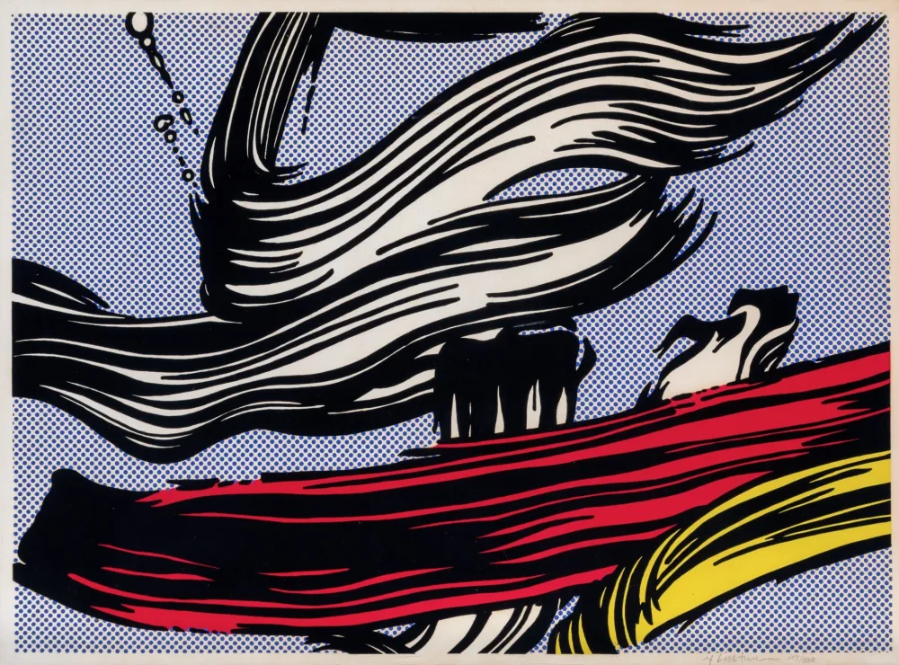 Serigrafía Lichtenstein - Brushstrokes