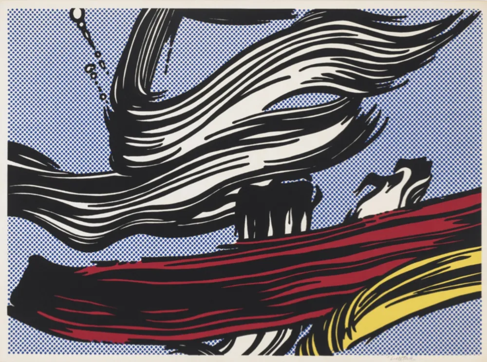 Serigrafía Lichtenstein - Brushstrokes