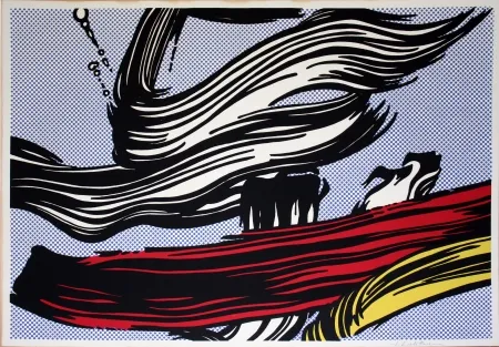 Litografía Lichtenstein - Brushstrokes