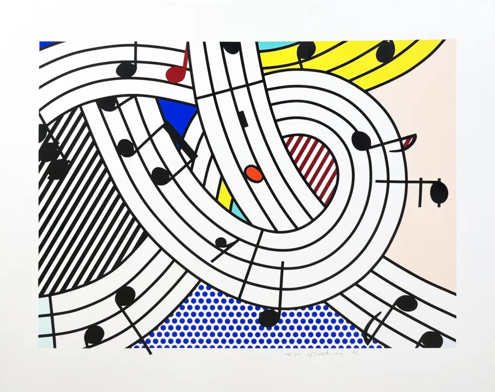 Serigrafía Lichtenstein - Composition II