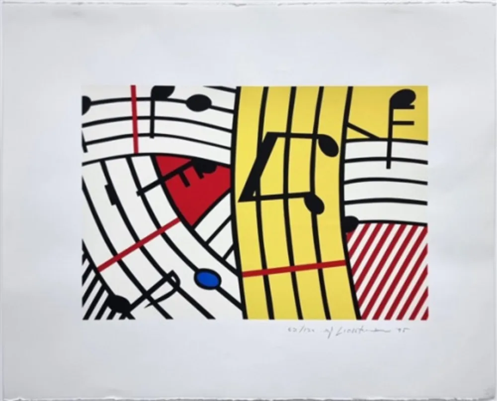 Serigrafía Lichtenstein - Composition IV
