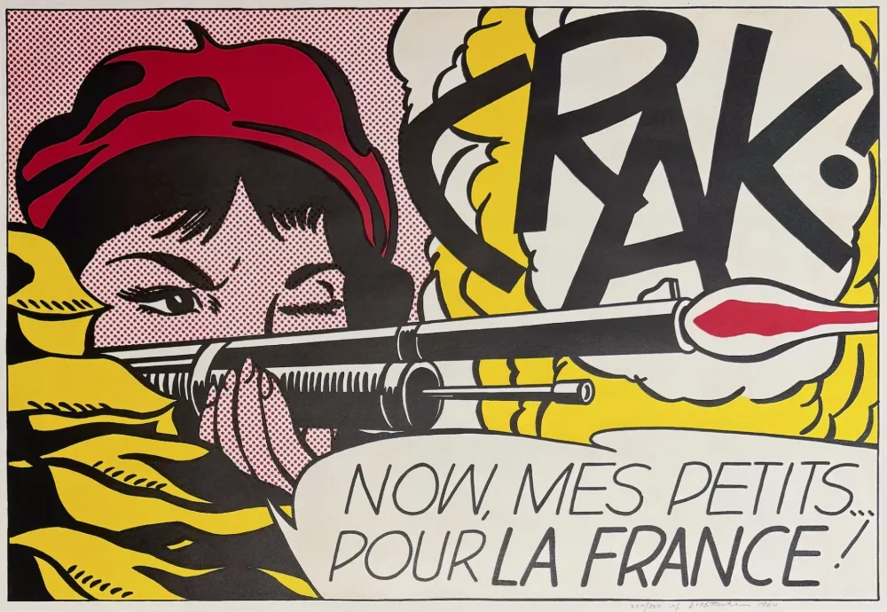 Litografía Lichtenstein - Crak!