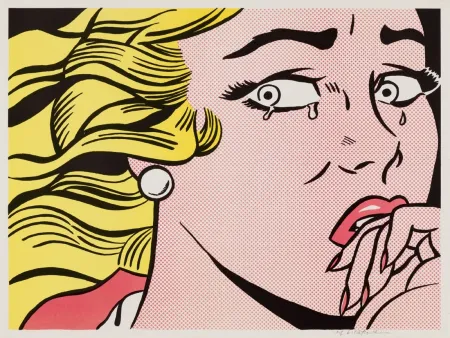 Litografía Lichtenstein - Crying Girl