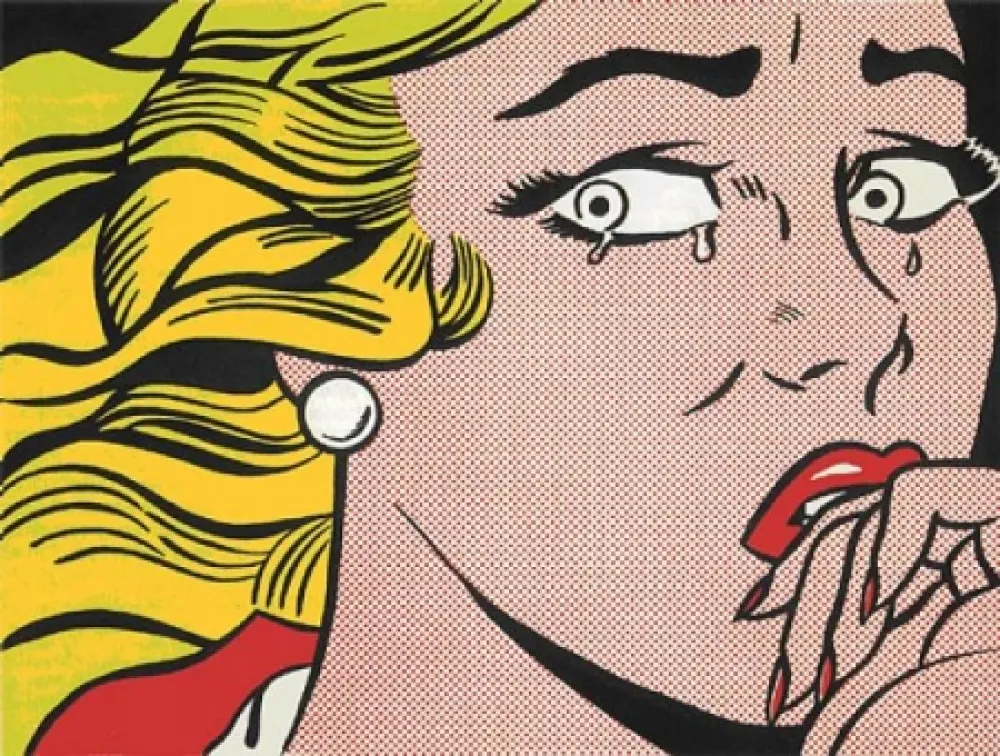 Litografía Lichtenstein - Crying Girl