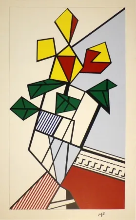 Serigrafía Lichtenstein - Flowers