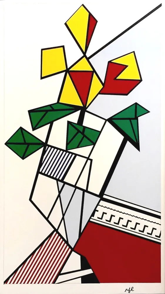 Serigrafía Lichtenstein - Flowers