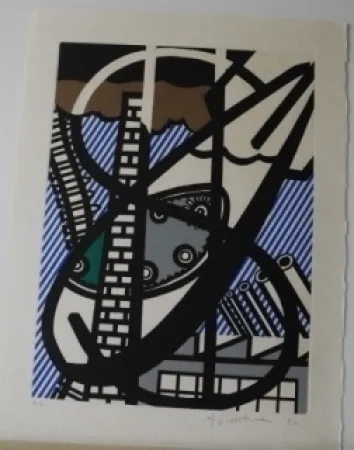 Aguafuerte Y Aguatinta Lichtenstein - From la nouvelle chute de l'amerique