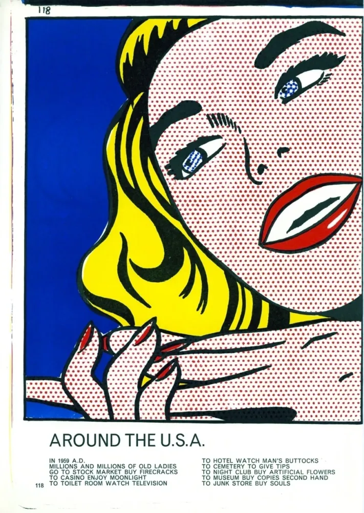 Litografía Lichtenstein - Girl,