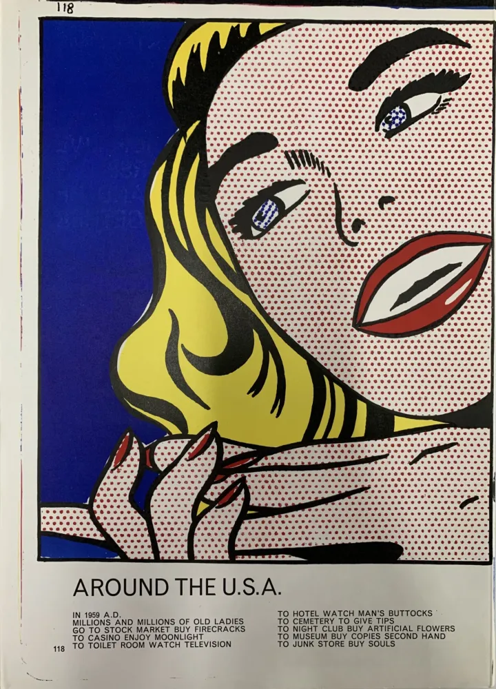 Litografía Lichtenstein - Girl