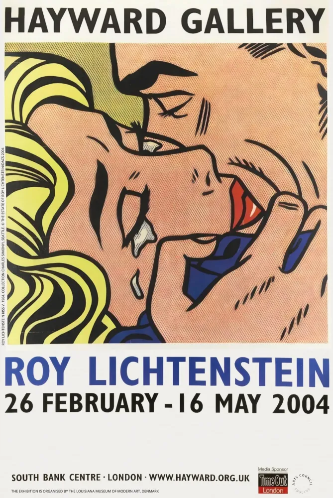 Serigrafía Lichtenstein - Kiss V Hayward Gallery