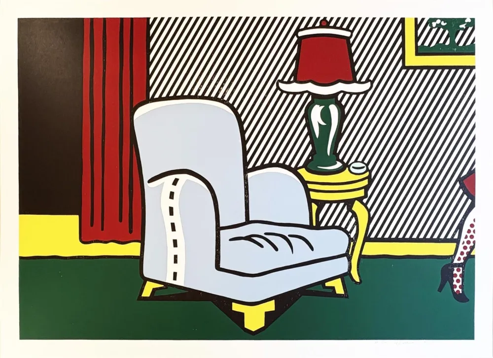 Grabado En Madera Lichtenstein - La Sortie from the Interior Series