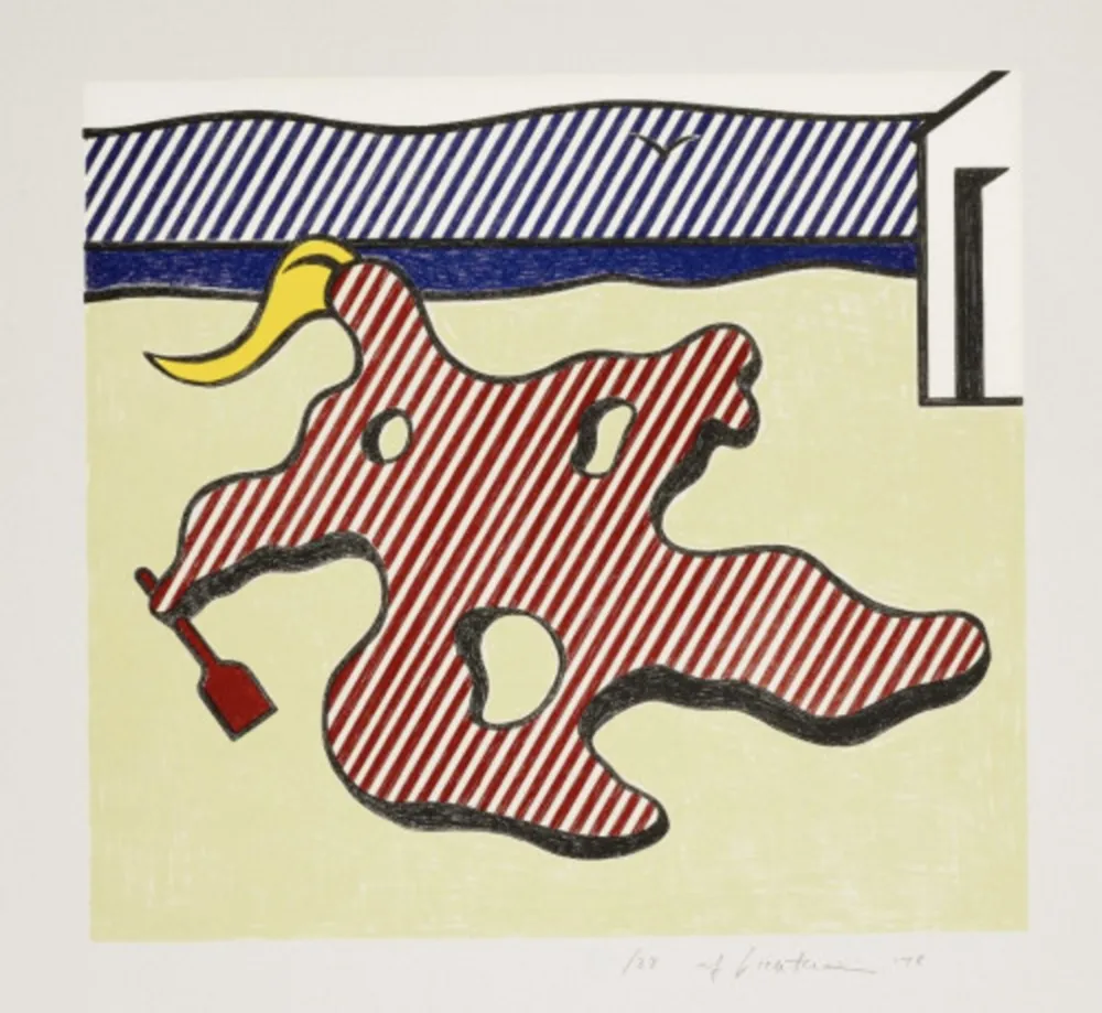 Litografía Lichtenstein - Nude on Beach, from the Surrealist Series