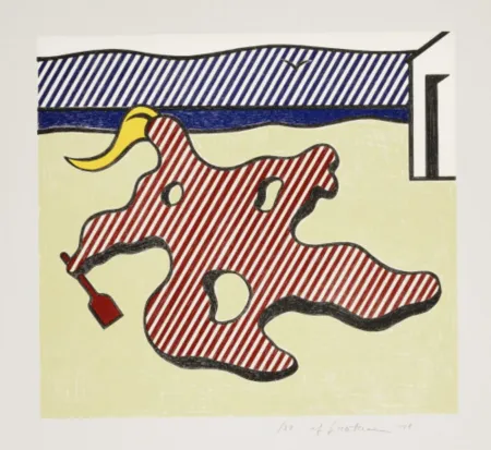 Litografía Lichtenstein - Nude on Beach, from the Surrealist Series
