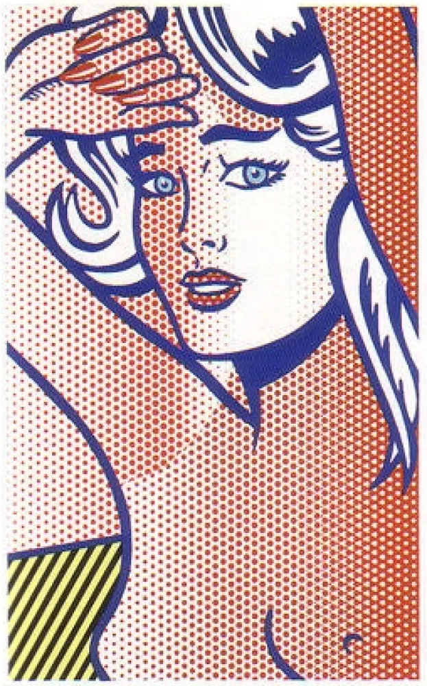 Serigrafía Lichtenstein - Nude with Blue Hair, State 1