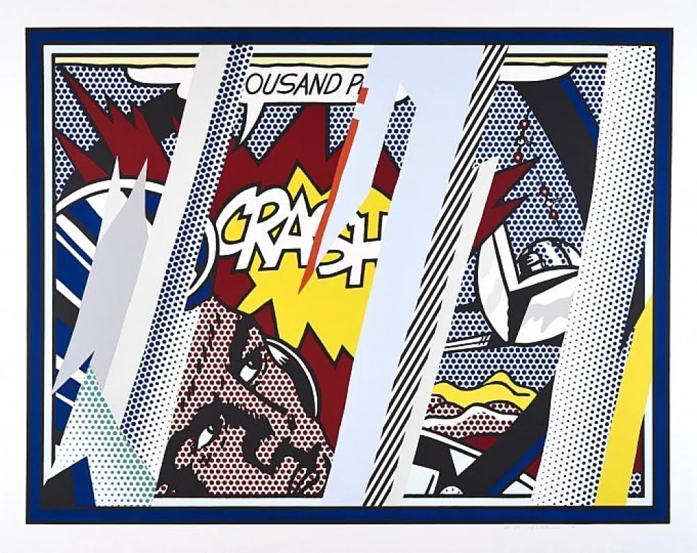 Serigrafía Lichtenstein - Reflections on Crash