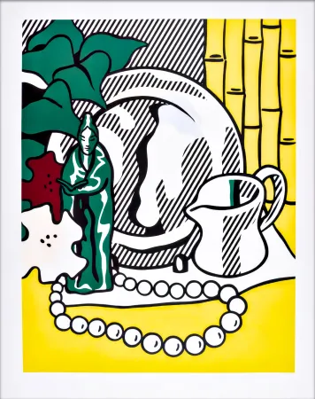 Serigrafía Lichtenstein - Still Life with Figurine 