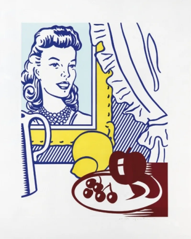 Litografía Lichtenstein - Still Life with Portrait