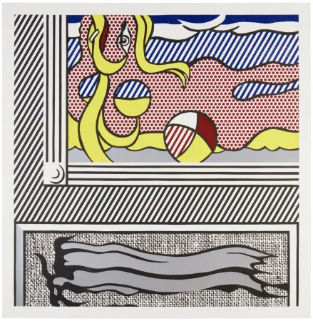 Litografía Lichtenstein - Two Paintings: Beach Ball