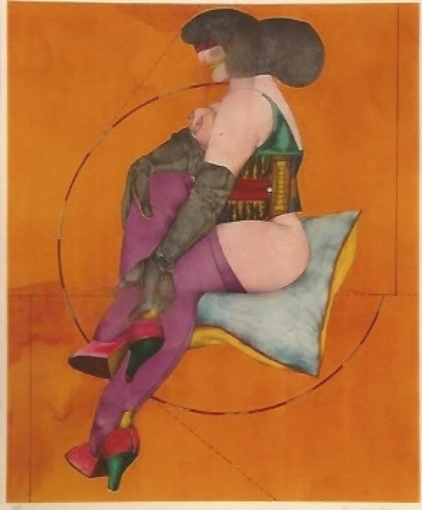 Litografía Lindner - Circle and Pillow