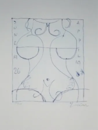 Litografía Lindner - Marylin was here 17