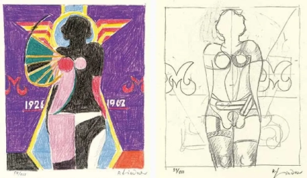 Litografía Lindner - Marylin was here - 17 handsigned prints