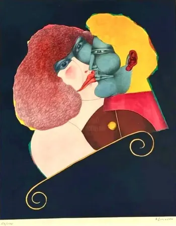 Litografía Lindner - The Kiss