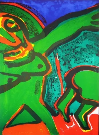 Litografía Lindstrom - Composition