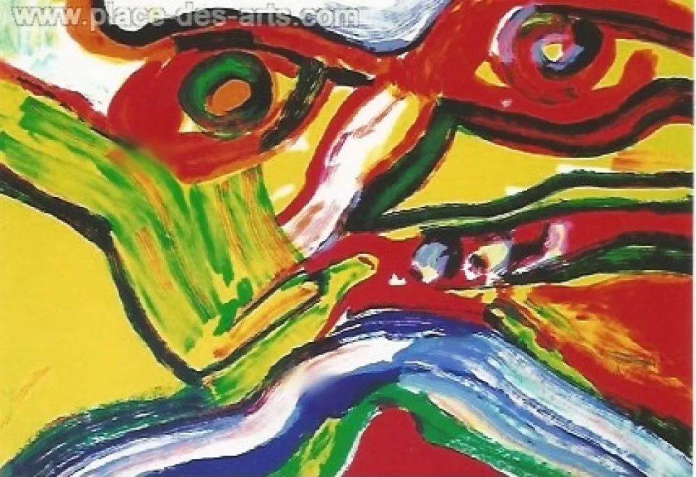 Litografía Lindstrom - Composition III