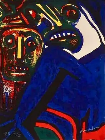 Litografía Lindstrom - Mother & Child - E.A. II/X