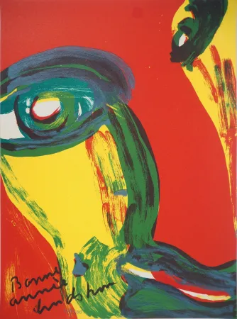 Litografía Lindstrom - Portrait fauve