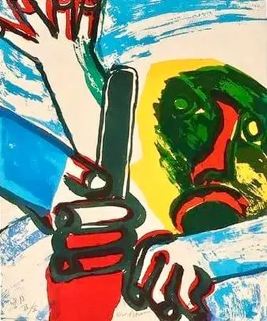 Litografía Lindstrom - The Fight