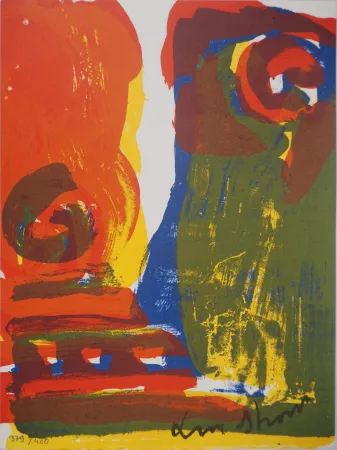 Litografía Lindstrom - Visage de l'ancêtre