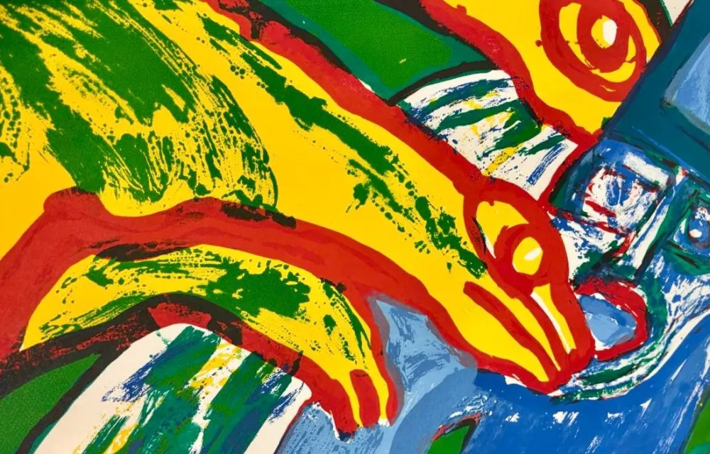 Litografía Lindstrom - Yellow Dragon  