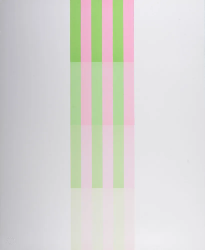 Litografía Lohse - Farbstreifen - Hand-signed