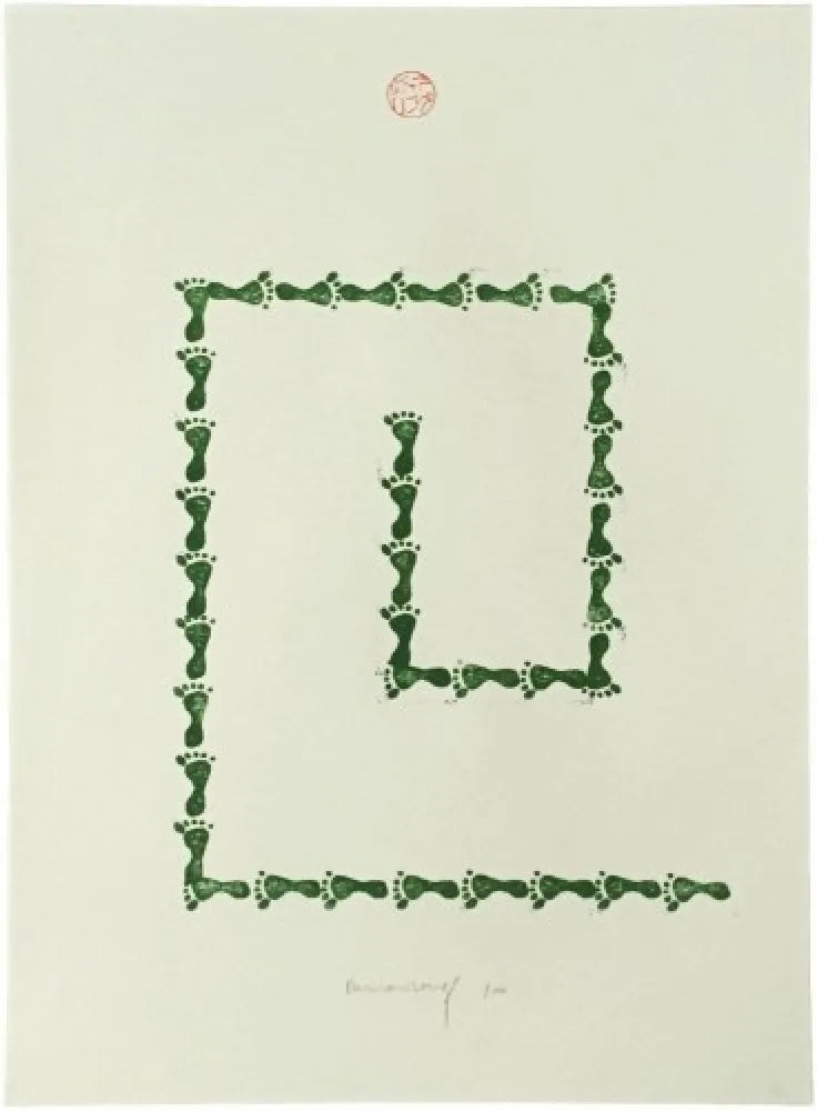 Litografía Long - Untitled (from Artists Against Torture portfolio)