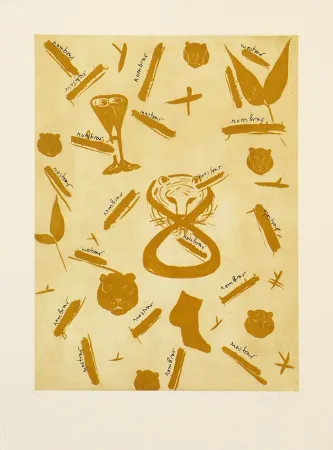 Grabado Lootz - Leaves I