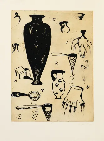 Grabado Lootz - Talking leaves I