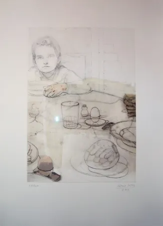 Aguafuerte López Garcia - La cena