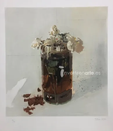 Aguafuerte López Garcia - Rosas de Ávila II