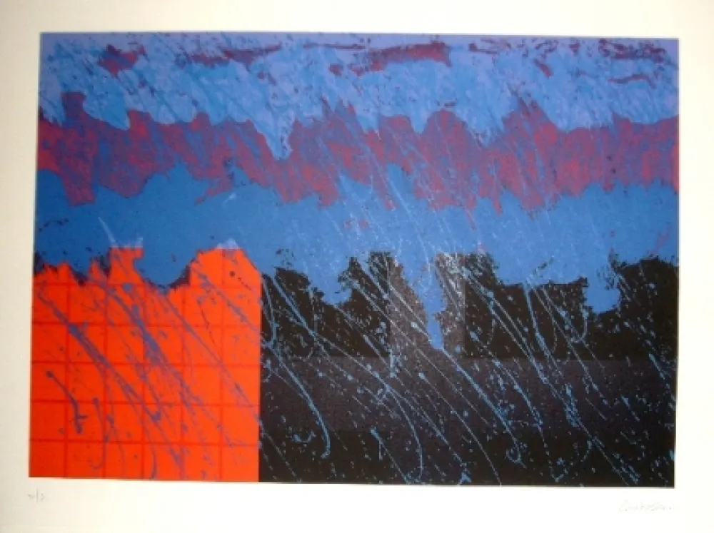 Litografía Lopez Osornio - La otra geometria 2