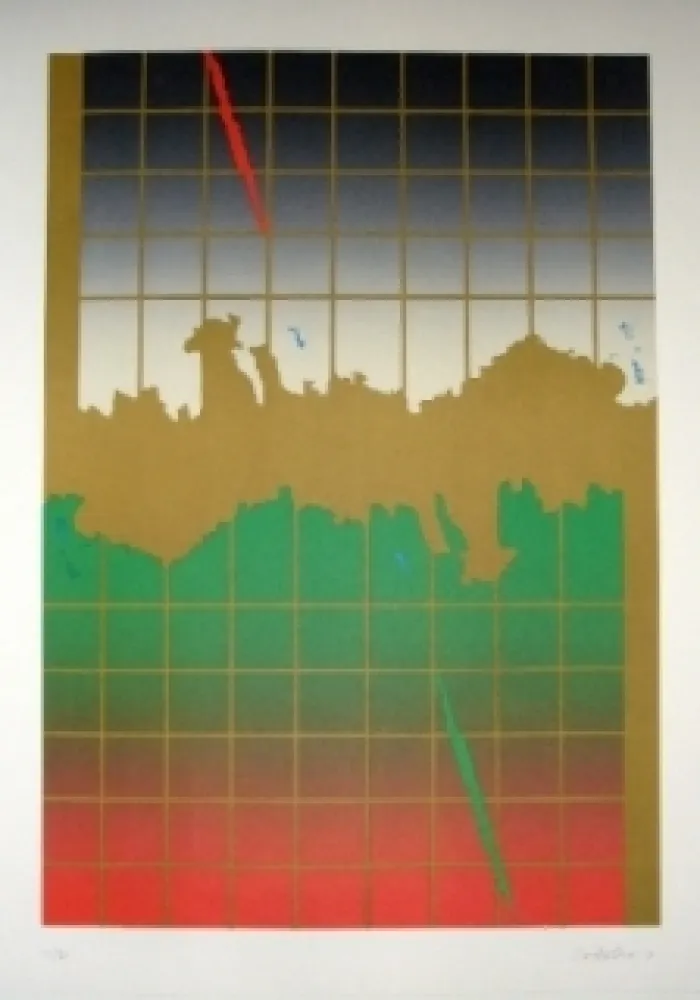 Litografía Lopez Osornio - La otra geometria 8