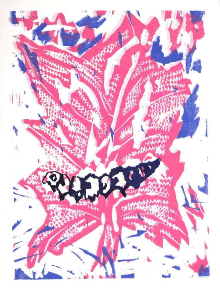 Grabado En Madera Lorjou - La Chenille, 1965