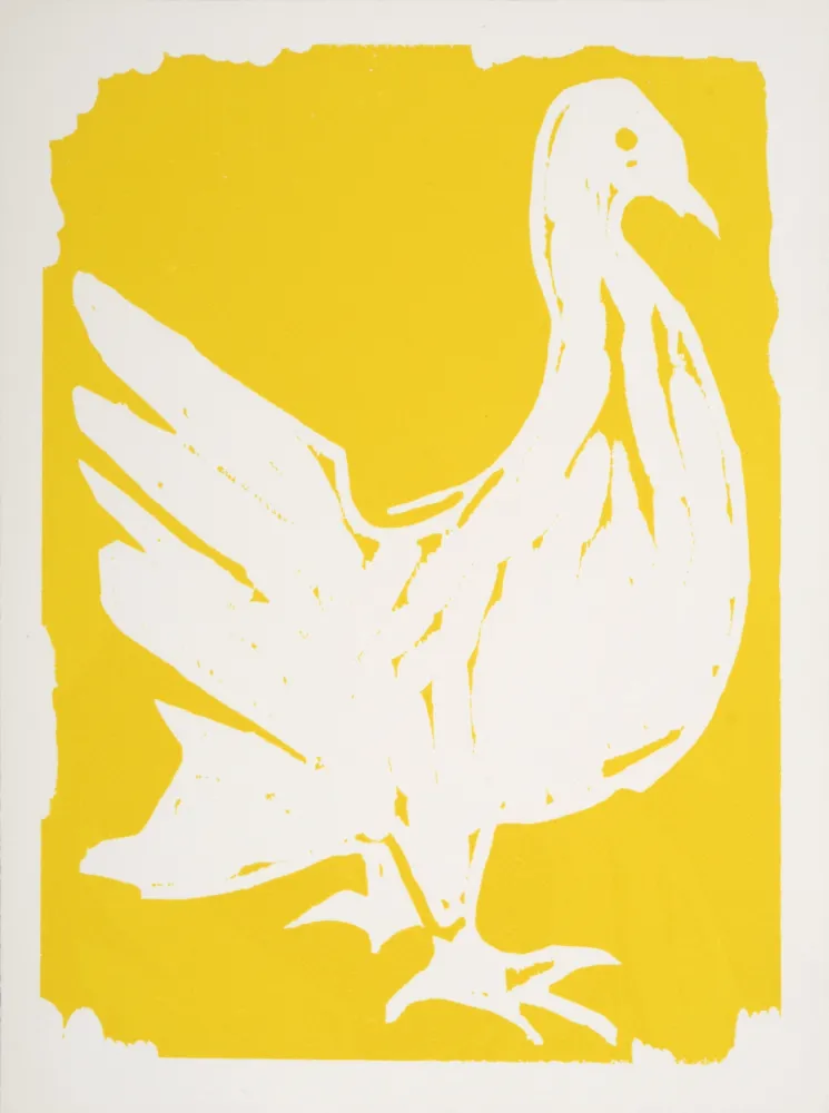 Grabado En Madera Lorjou - La Colombe, 1965