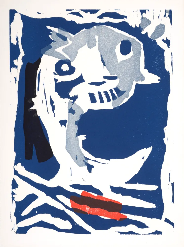 Grabado En Madera Lorjou - Le Dauphin,1965