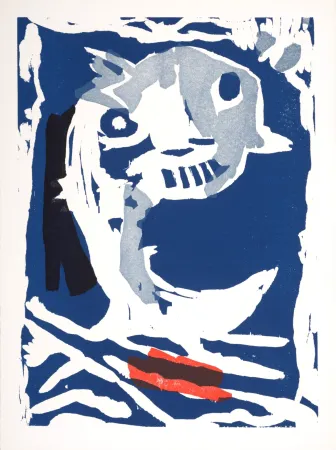 Grabado En Madera Lorjou - Le Dauphin,1965