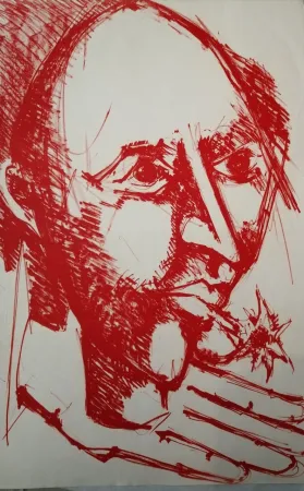 Litografía Lorjou - Lorjou contre Dorival